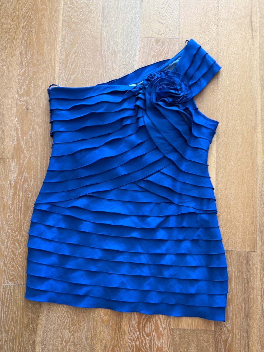 Jovani Navy Blue One-Shoulder Dress asymmetrical used